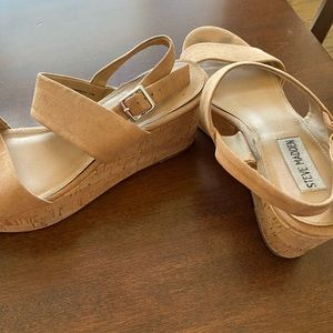 Cork sole, wedge sandals